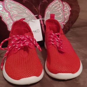 Rue 21 red and white shoes
